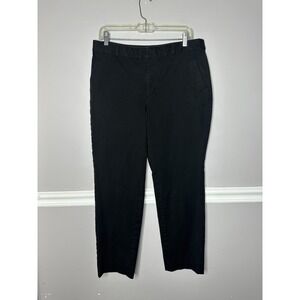 Banana Republic RYAN Straight Stretch Twill Black Pants Size 12 Office Dressy